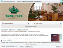 Tablet Screenshot of gaststaette-klabautermann.de